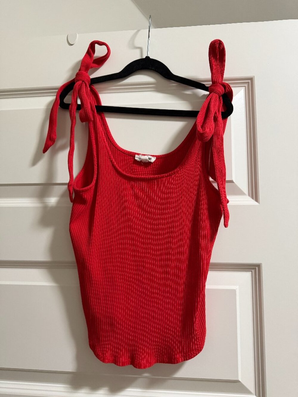 Sugarlips Red Tank Top with Shoulder Ties Sz M